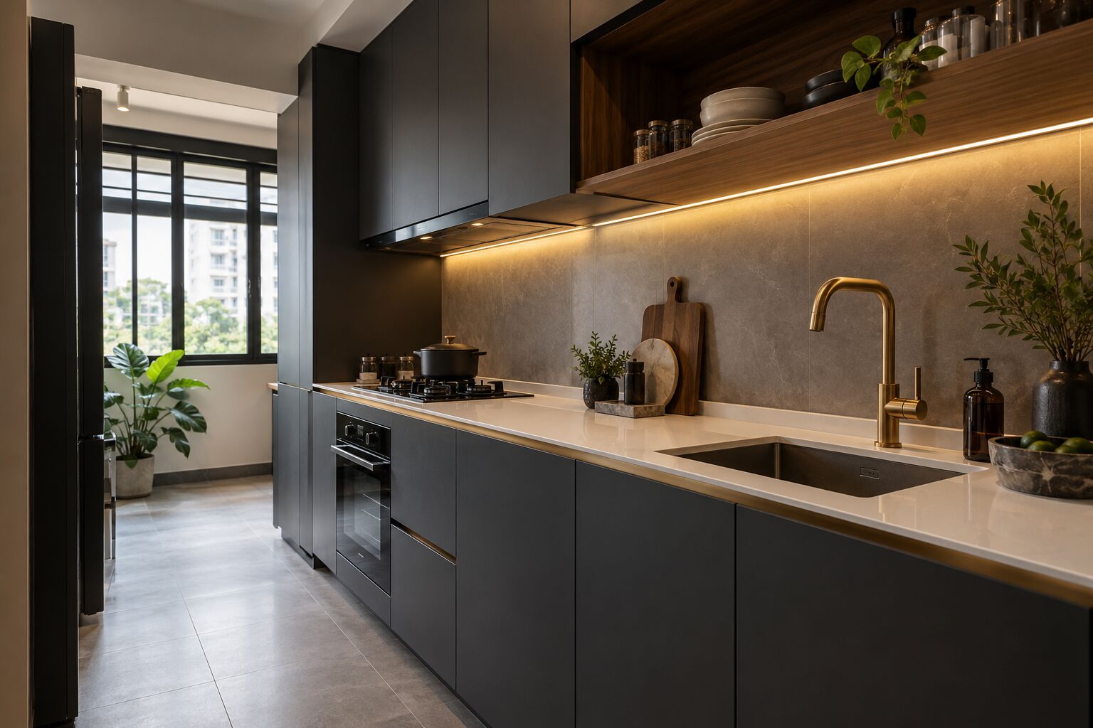 A kitchen that hides everything, concept visual